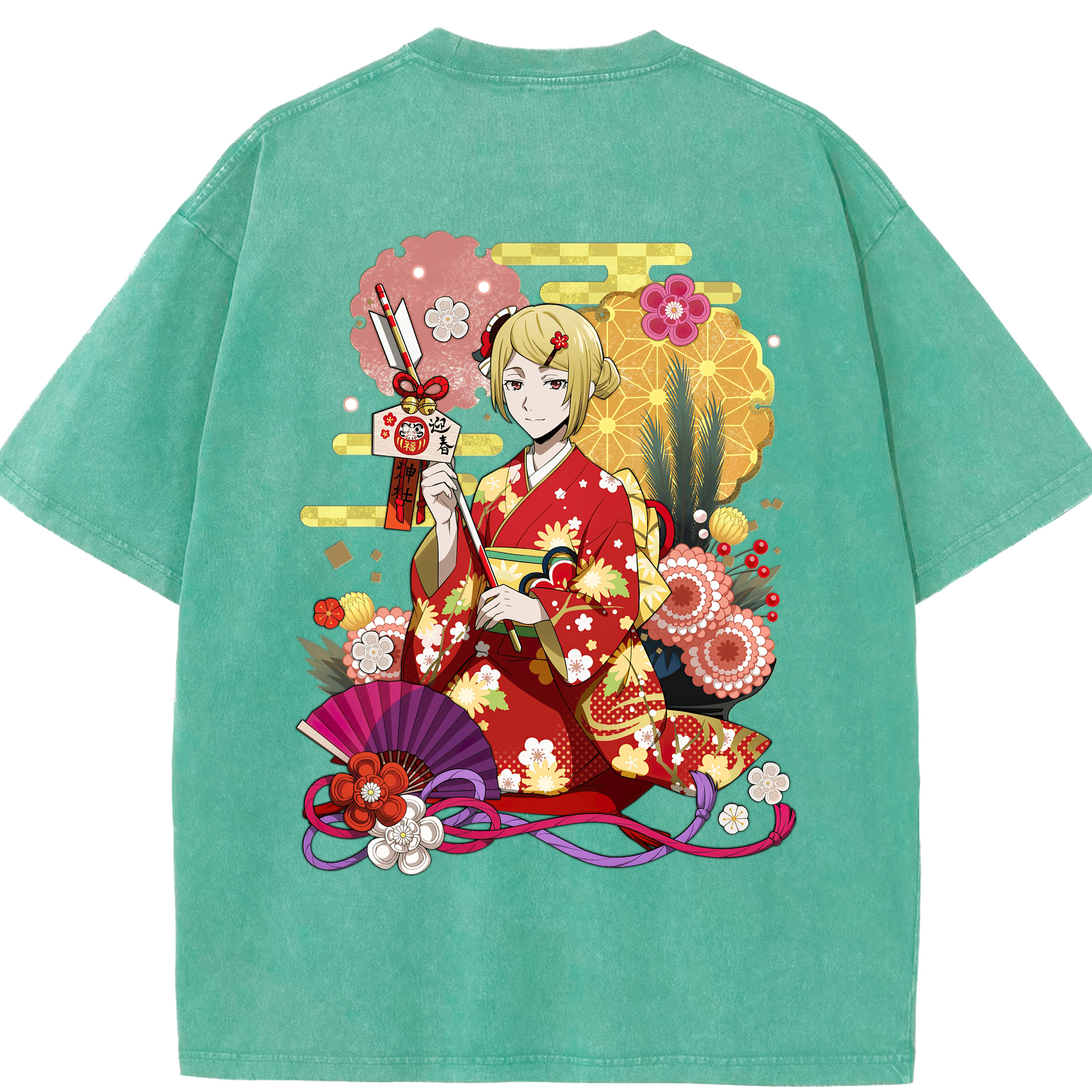 （画像用） 文豪ストレイドッグス Bungo Stray Dogs 綿100% ヴィンテージ風 半袖Tシャツ（背面プリント）